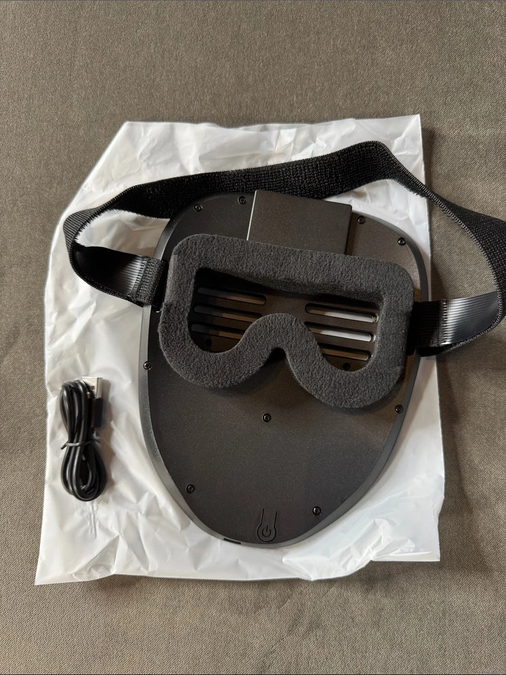 LED Light Up Face Mask with Gesture Sensing Halloween Party Rechargeable NEW